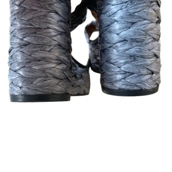 Robert Clergerie Ally Raffia Platform Wedge Sandal Womens Size US 6.5 - Picture 9 of 11